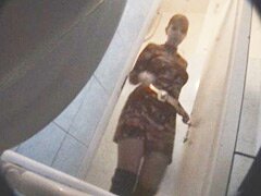 Sexy teens filmed in the toilet