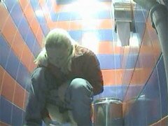 Spy cam in a public toilet