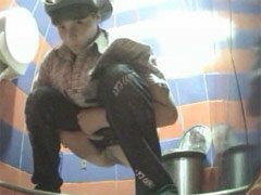 Sexy teens filmed in the toilet